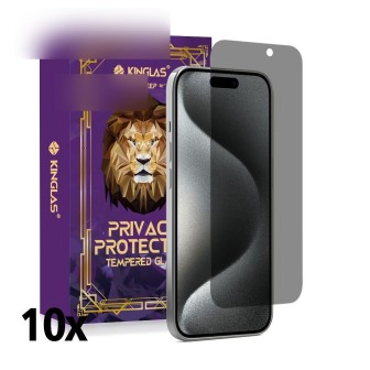 iPhone 15 / 15 Pro / 16 Privacy Anti-Spy Tempered Glass Screen Protect
