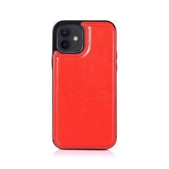 iPhone 12 Pro Max Leather Wallet Flip Diary Case Cover - Red