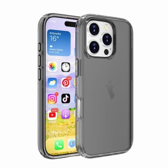 iPhone 16 Plus Slim Shockproof Clear Case Cover - Transparent
