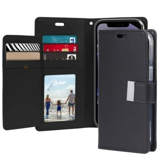 iPhone 17 Air Leather Wallet Flip Diary Case Cover - Black | Australia