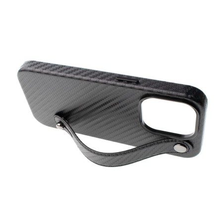 iPhone 14 Pro Max Clear with Metal Camera Frame Case Cover - Carbon Fi