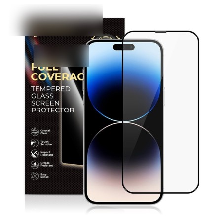 iPhone 14 Pro Full Coverage Tempered Glass Screen Protector