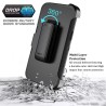 iPhone 12 Pro Max Rugged Armor Belt Clip Holster Case Cover - Navy