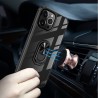 iPhone 13 Pro Shockproof with Ring Holder Stand Case Cover - Blue