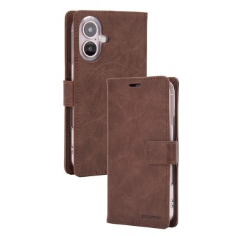 iPhone 17 MagSafe Compatible Leather Wallet Flip Diary Case Cover - Br