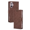 iPhone 17 MagSafe Compatible Leather Wallet Flip Diary Case Cover - Br