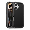 iPhone 16 Plus Rugged Armor Belt Clip Holster Case Cover - Navy