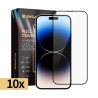 iPhone 14 Pro Full Coverage Tempered Glass Screen Protector - 10 Pack