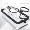 iPhone 16 Plus Clear with Metal Camera Frame Case Cover - Pink