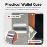 iPhone 13 Pro Leather Wallet Flip Diary Case Cover - Red | Australia
