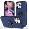 iPhone 16 Pro Shockproof with Ring Holder Stand Case Cover - Navy