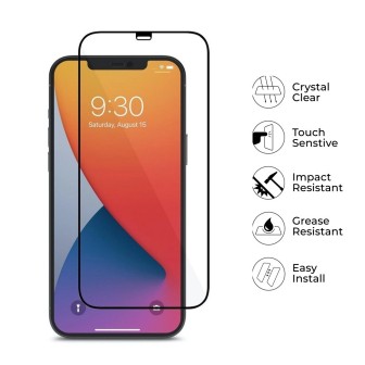 iPhone 12 / 12 Pro Full Coverage Tempered Glass Screen Protector