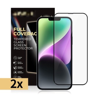 iPhone 15 Plus / 16 Plus Full Coverage Tempered Glass Screen Protector