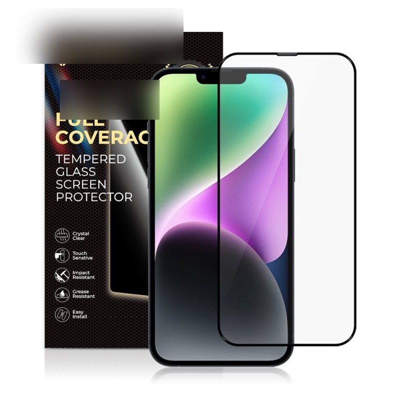 iPhone 15 / 16 Full Coverage Tempered Glass Screen Protector