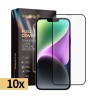 iPhone 15 / 16 Full Coverage Tempered Glass Screen Protector - 10 Pack