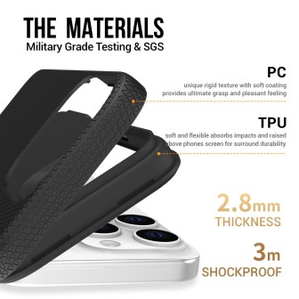 iPhone 15 Pro Max Rugged Shockproof Case Cover - Silver | Australia