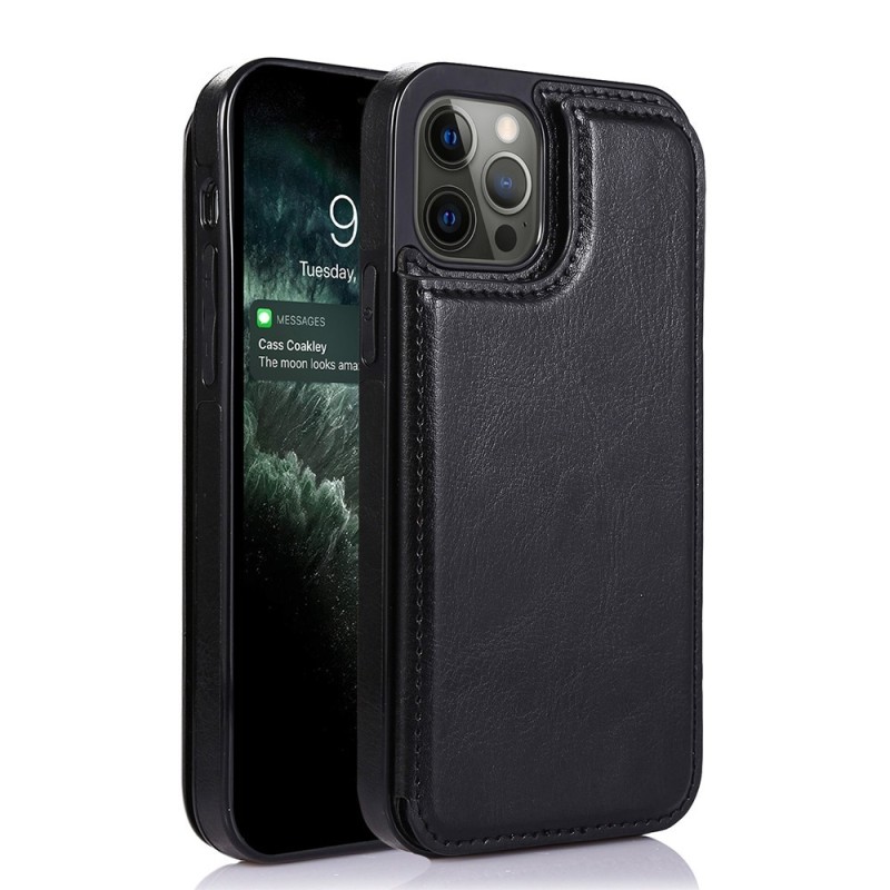 iPhone 13 Pro Leather Wallet Flip Diary Case Cover - Black | Australia