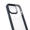 iPhone 12 / 12 Pro Clear with Metal Camera Frame Case Cover - Black