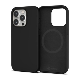 iPhone 15 Pro Max MagSafe Compatible Liquid Silicone Case Cover - Blac
