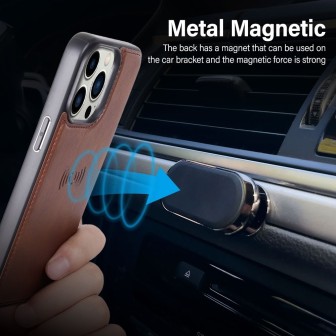 iPhone 15 Pro 2-in-1 Detachable Magnetic Flip Leather Wallet Case Cove
