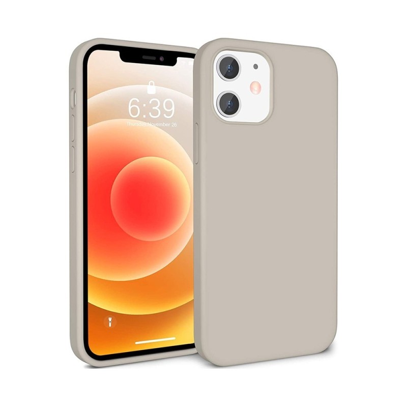 iPhone 12 Pro Liquid Silicone Case Cover - Stone | Australia