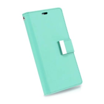 iPhone 14 Pro Max Leather Wallet Flip Diary Case Cover - Mint