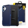 iPhone 16 Rugged Armor Belt Clip Holster Case Cover - Navy | Australia