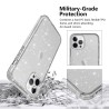 iPhone 12 Pro Glitter Clear Shockproof Case Cover - Grey | Australia