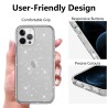 iPhone 12 Pro Glitter Clear Shockproof Case Cover - Grey | Australia