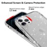 iPhone 12 Pro Glitter Clear Shockproof Case Cover - Grey | Australia