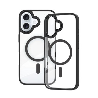 iPhone 16 Clear with Metal Camera Frame Case Cover - Grey | Australia