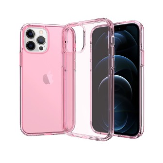 iPhone 12 Pro Slim Shockproof Clear Case Cover - Pink | Australia