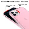 iPhone 12 Pro Slim Shockproof Clear Case Cover - Pink | Australia