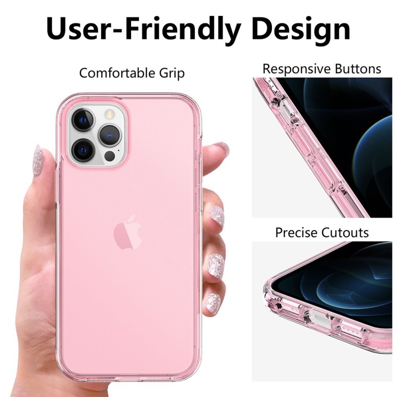 iPhone 12 Pro Slim Shockproof Clear Case Cover - Transparent