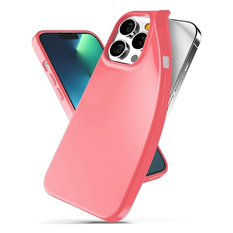 iPhone 13 Pro Max Soft Feel Jelly Case Cover - Pink | Australia