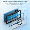 iPhone 15 Pro Heavy-Duty Armor Shockproof Case Cover - Blue