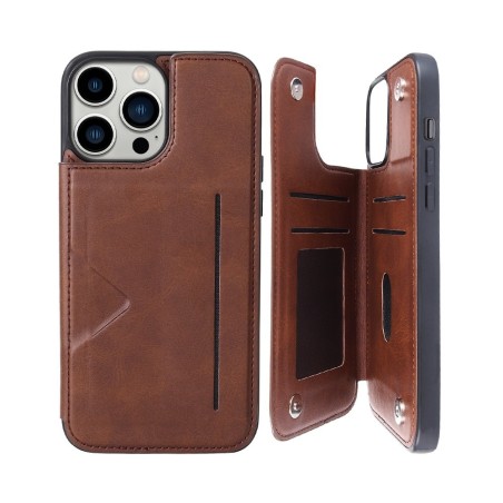 iPhone 14 Pro Leather Wallet Flip Diary Case Cover - Rose Gold