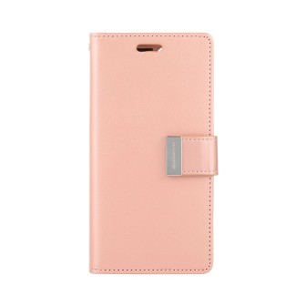 iPhone 12 Pro Leather Wallet Flip Diary Case Cover - Rose Gold