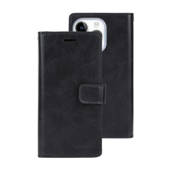 iPhone 12 / 12 Pro Leather Wallet Flip Diary Case Cover - Black