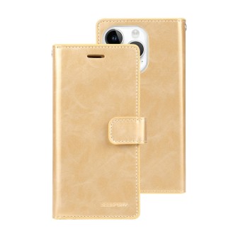 iPhone 12 / 12 Pro Leather Wallet Flip Diary Case Cover - Gold