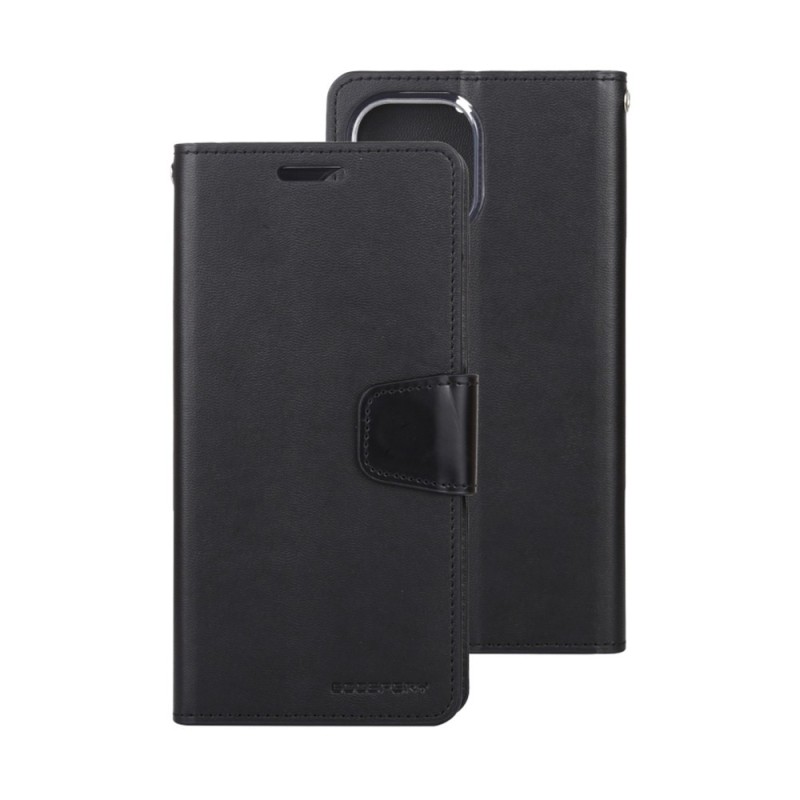 iPhone 13 Leather Wallet Flip Diary Case Cover - Black | Australia