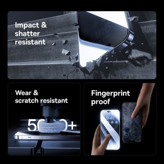 iPhone 15 Plus Privacy Anti-Spy Tempered Glass Screen Protector