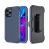 iPhone 12 Pro Rugged Armor Belt Clip Holster Case Cover - Navy