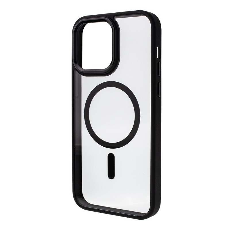 iPhone 14 Pro Clear with Metal Camera Frame Case Cover - Black