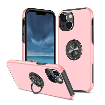iPhone 13 / 14 Shockproof with Ring Holder Stand Case Cover - Pink
