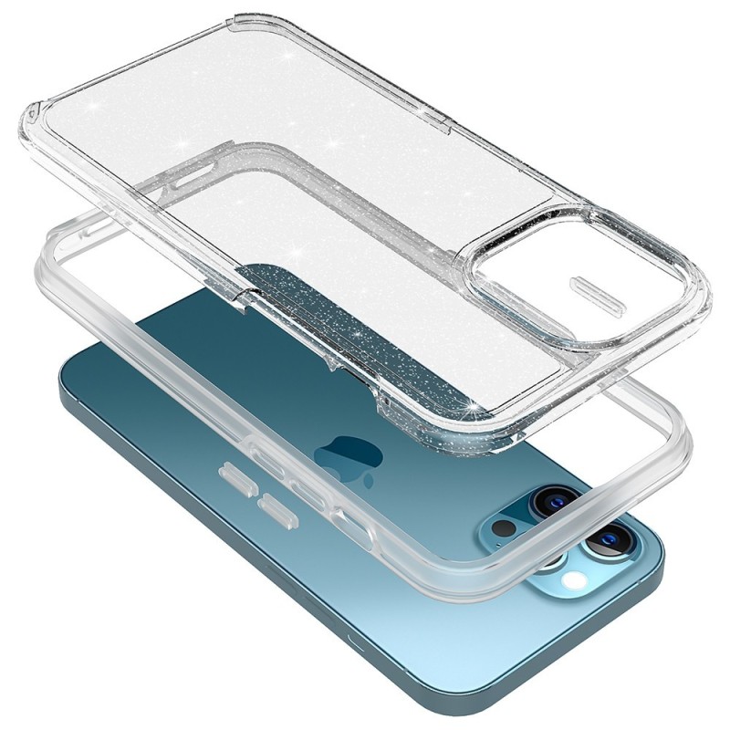 iPhone 12 mini / 13 mini Slim Shockproof Clear Case Cover - Shiny Clea