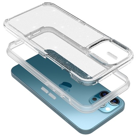 iPhone 12 mini / 13 mini Slim Shockproof Clear Case Cover - Shiny Clea