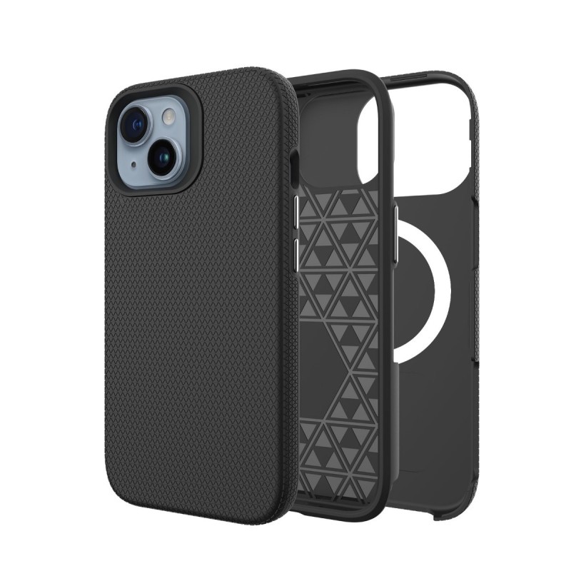 iPhone 14 Plus / 15 Plus Rugged Shockproof Case Cover - Black