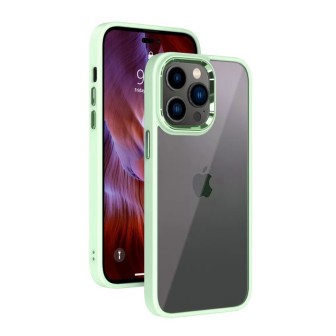 iPhone 14 Plus Clear with Metal Camera Frame Case Cover - Black