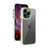 iPhone 14 Plus Clear with Metal Camera Frame Case Cover - Mint